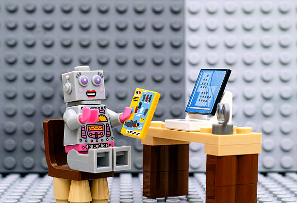 Lego robot office worker